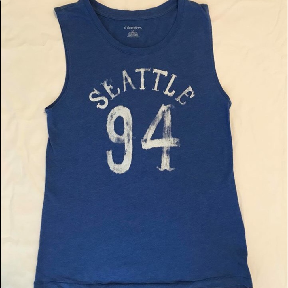 Blue Seattle tank top